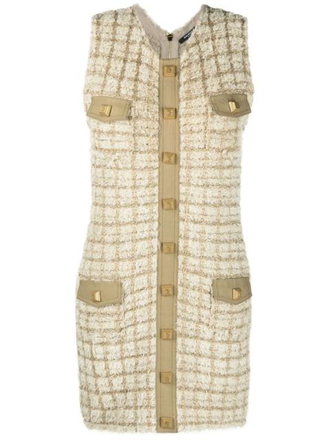 Balmain sleeveless tweed dress