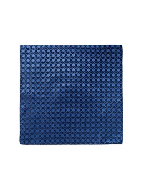 logo-jacquard pocket square