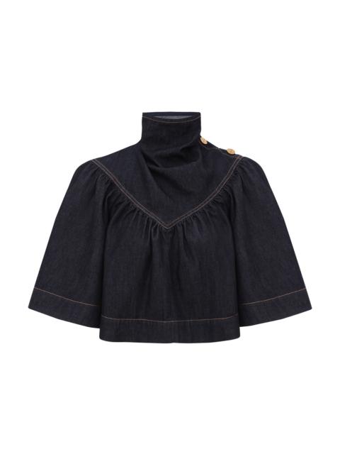 Zimmermann DENIM CAPE TOP