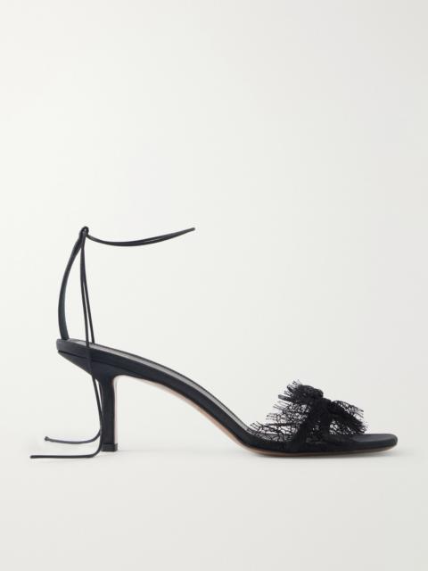 NEOUS Belel Lace-trimmed Twill Sandals