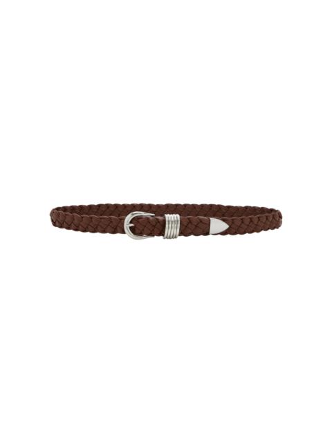 DÉHANCHE Hollyhock Braided Leather Belt brown