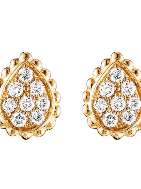 Serpent Boheme Extra Small Diamond Stud Earrings in Yellow Gold