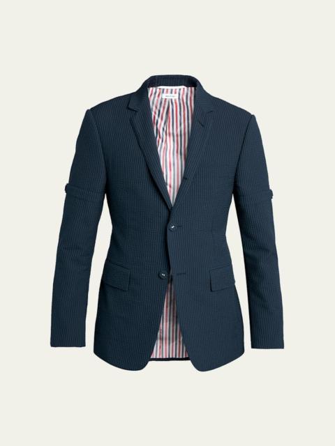 Thom Browne Men's Wool Seersucker Single-Breasted Sport Coat