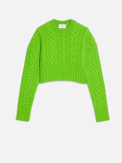 cable-knit virgin wool jumper