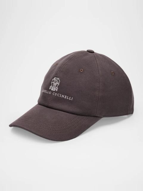 Brunello Cucinelli Logo Denim Baseball Cap