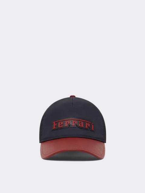Ferrari Baseball cap in Q-Cycle® nylon and leather