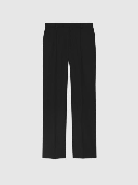 GUCCI Wool blend pant with Gucci Web label