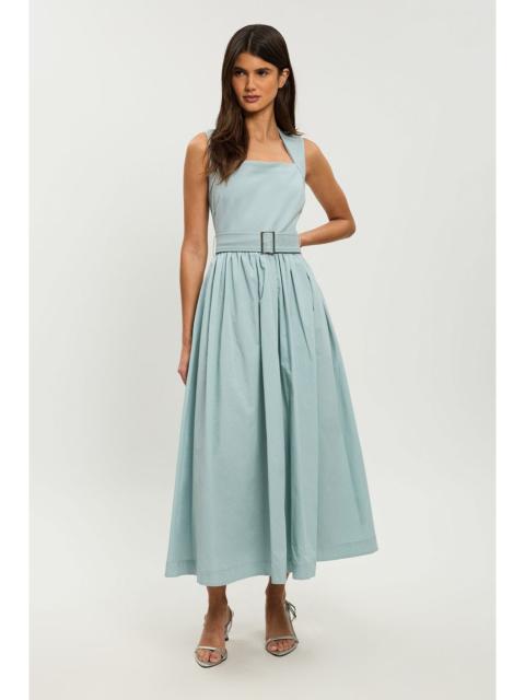KAREN MILLEN Petite Scoop Neck Jersey Cotton Mix Maxi Dress