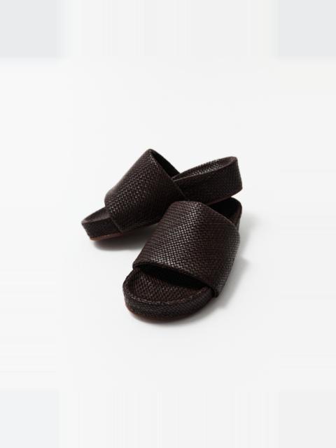 ST. AGNI Woven Everyday Flatform Slide - Chocolate