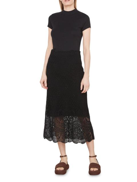 Vince Floral Lace Maxi Skirt in Black at Nordstrom