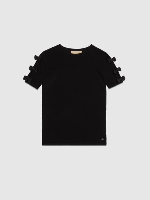 GUCCI Cashmere top with bow detail