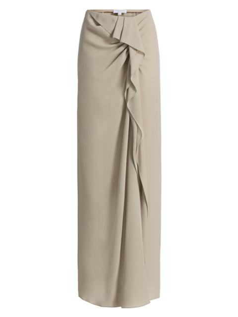 MICHAEL KORS COLLECTION Women's Draped Wool Crepe Pareo Skirt - Almond