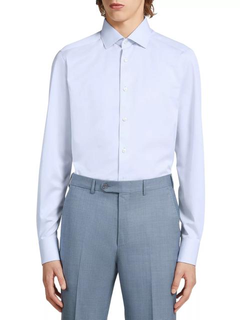 Micro Striped Trecapi Tailored Fit Long Sleeve Shirt Brand Name
