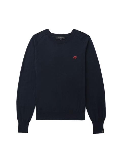 logo-embroidered cotton sweatshirt