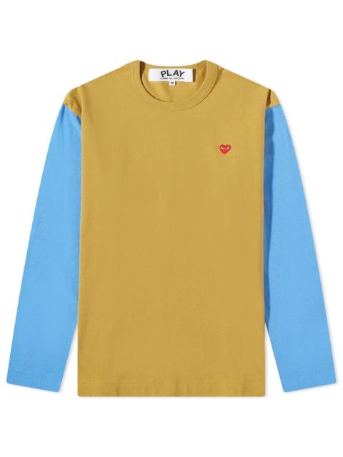 Comme des Garçons PLAY Comme des Garcons Play Long Sleeve Small Red Heart Bi-Colour