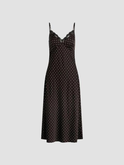 Joe's Jeans Women's The Ines Polka Dot Midi-Slipdress - Black Polka Dot