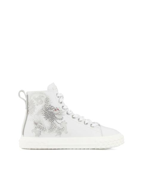 Giuseppe Zanotti crystal-embellished high-top sneakers