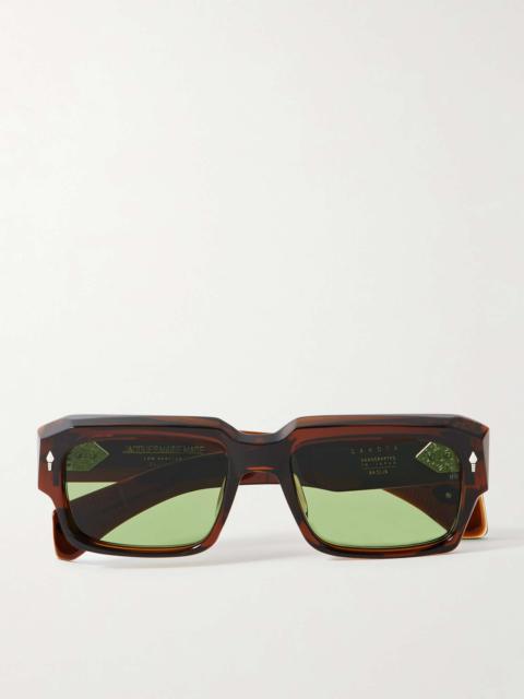 JACQUES MARIE MAGE Last Frontier VI Dakota D-Frame Acetate, Silver- and Gold-Tone Sunglasses