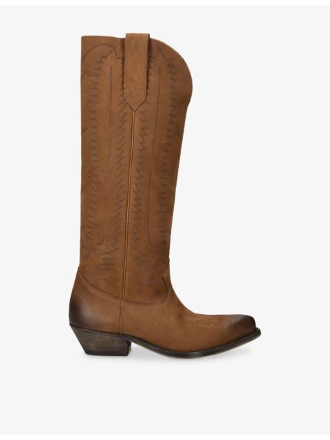 Golden Goose Wish Star Leather Cowboy Boots