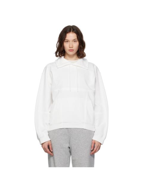 MM6 Maison Margiela Off-White Collared Sweatshirt