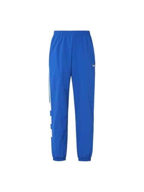 adidas Balanta Track Pants Splicing Contrasting Colors White Blue Bundle Feet Blue ED7128