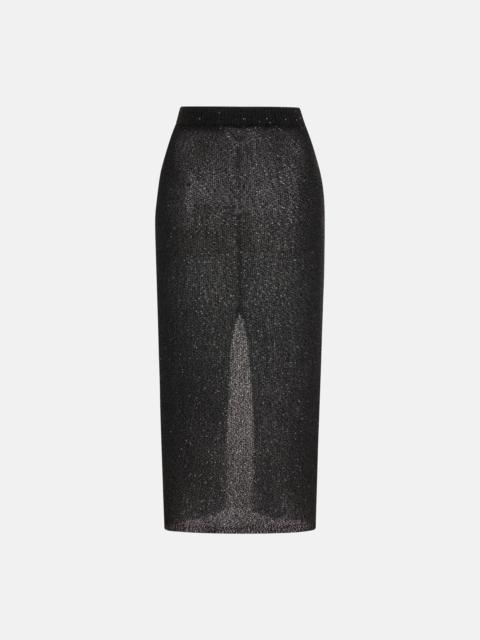 Alessandra Rich SEQUIN LONG SKIRT