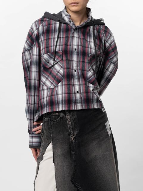 Maison MIHARAYASUHIRO Hoodie Combine Checkered Shirt