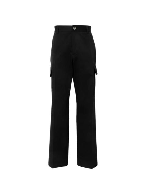 VERSACE logo-embroidered cargo trousers