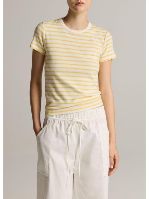 Vince Striped Pima Cotton-Blend '90s Shrunken T-Shirt