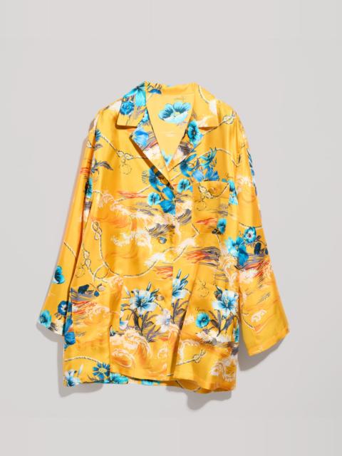 GUCCI Printed silk twill shirt