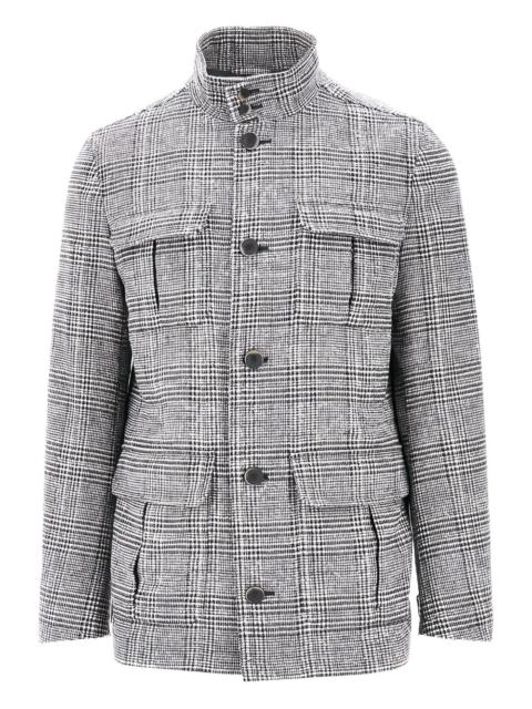 Herno checked single breasted coat