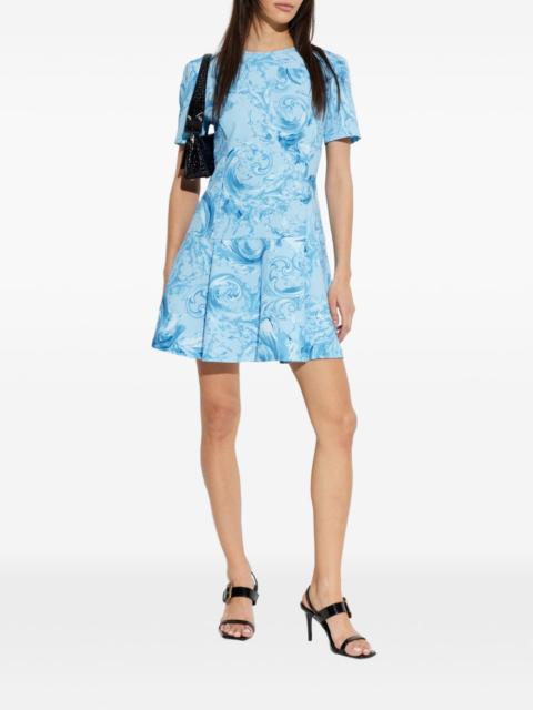 VERSACE JEANS COUTURE pleated print dress