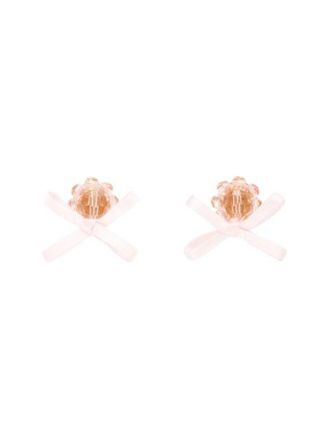 Simone Rocha Petite Bow Daisy Stud Earrings