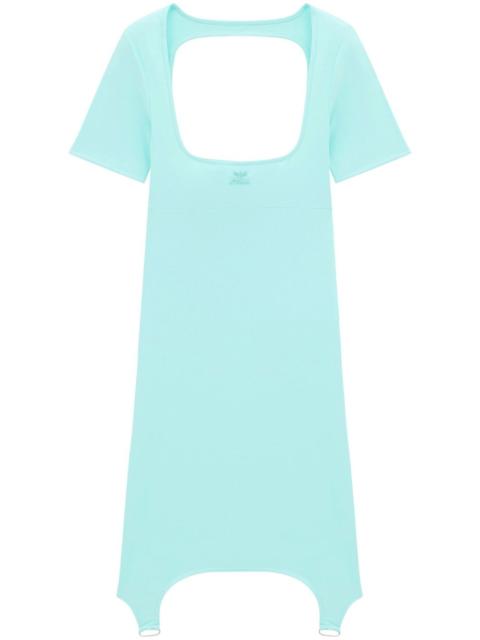 courrèges square-neck cut-out mini dress