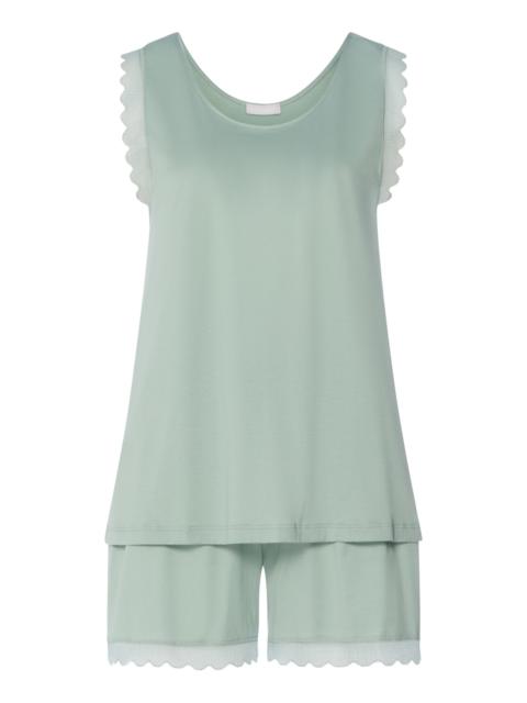 HANRO Inaya Scalloped Lace Cotton Pajama Set