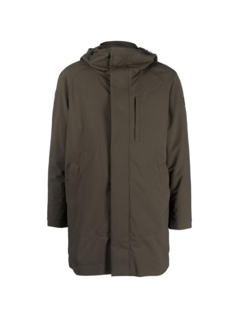 long-line hooded parka coat