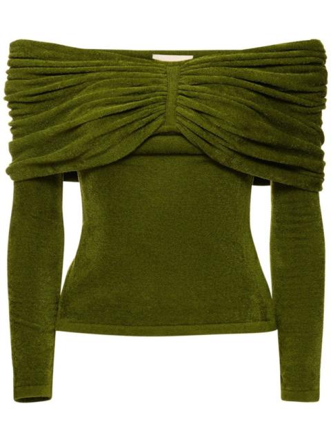 ALEXANDRE VAUTHIER Velvet knit top