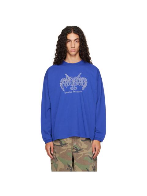 VETEMENTS Blue 'Antihate' Longsleeve T-shirt