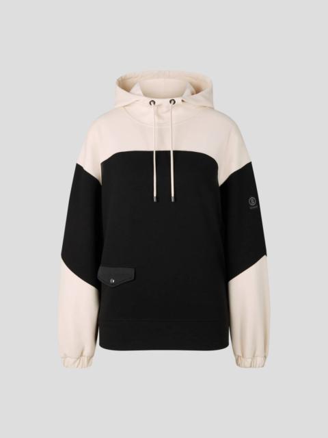 BOGNER PEJA HOODIE IN BLACK/CREAM
