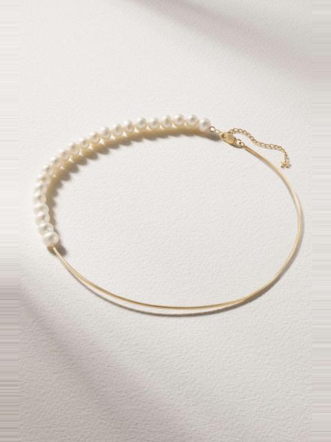 MATEO 14-karat gold pearl choker