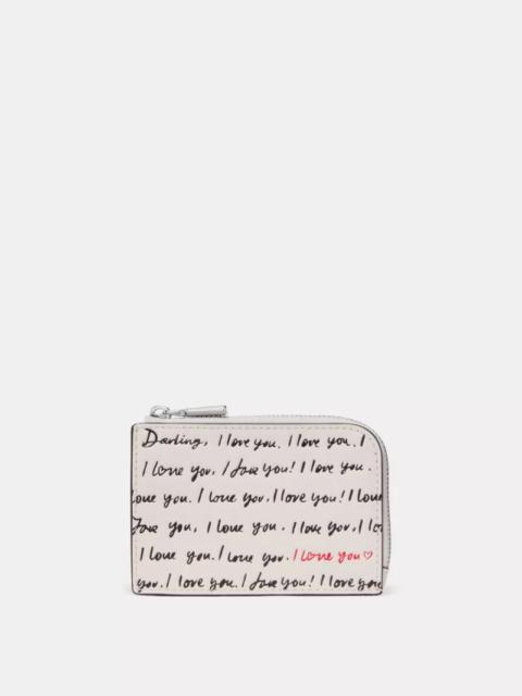 kate spade I Love You Mini Zip Card Case