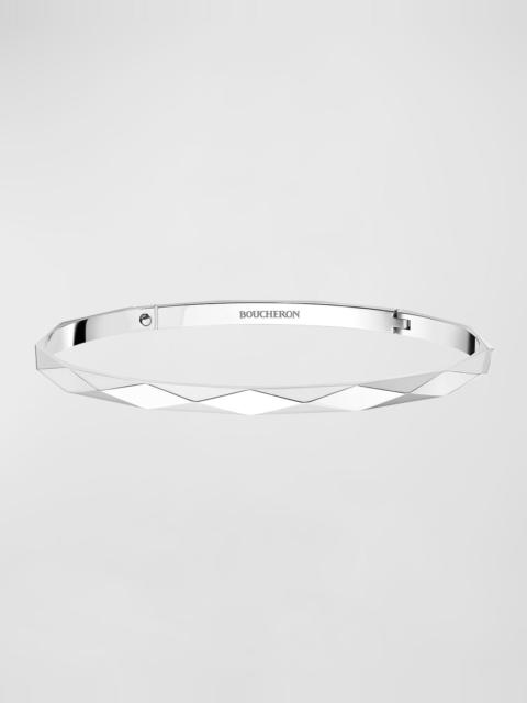 Boucheron Facette 18k White Gold Bracelet, Size 17