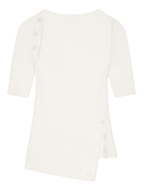 courrèges cut-out ribbed-knit top