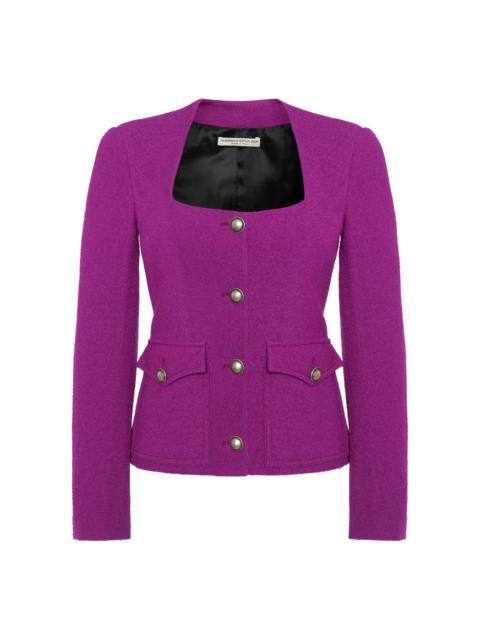 Alessandra Rich Tweed Boucle Jacket pink