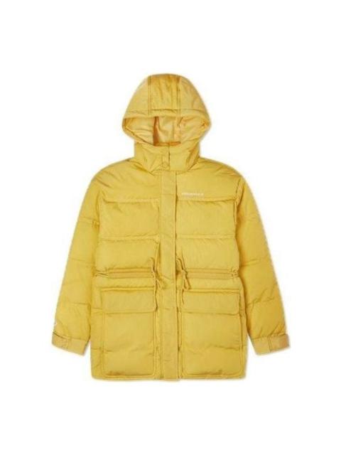 Converse (WMNS) Converse Cargo Hooded Down Jacket 'Yellow' 10021994-A03