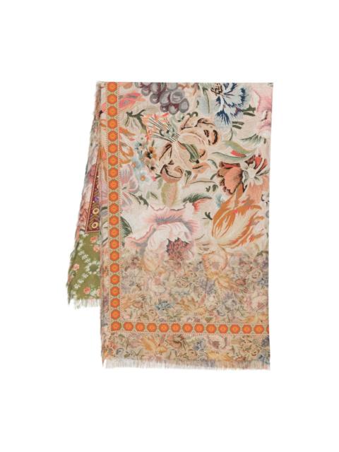Pierre-Louis Mascia floral border scarf