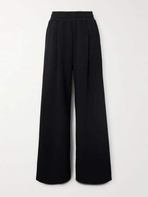 VARLEY The Extra Wide Leg pleated DoubleSoft® wide-leg pants Black