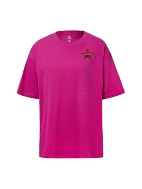 Converse (WMNS) Converse Casual T-Shirt 'Purple' 10020518-A03