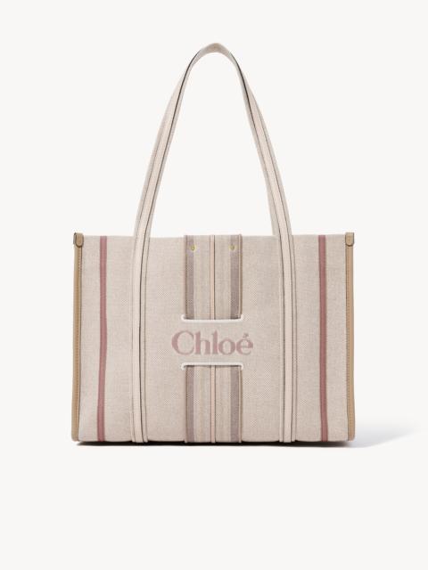 Chloé WOODY LOOP TOTE BAG IN CANVAS