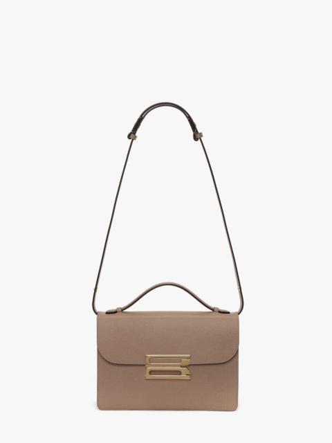 Victoria Beckham Dorian Bag In Dove Grey Grained Leather